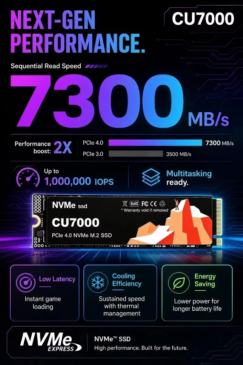CU7000 SSD M.2 NVMe Internal S - M.2 Nvme 4Tb Pcie 4.0 Ssd review and price